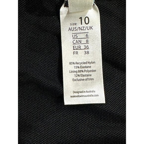 SEA LEVEL Swim Australia Black Swimwear Bottom 6 - Picture 4 of 6